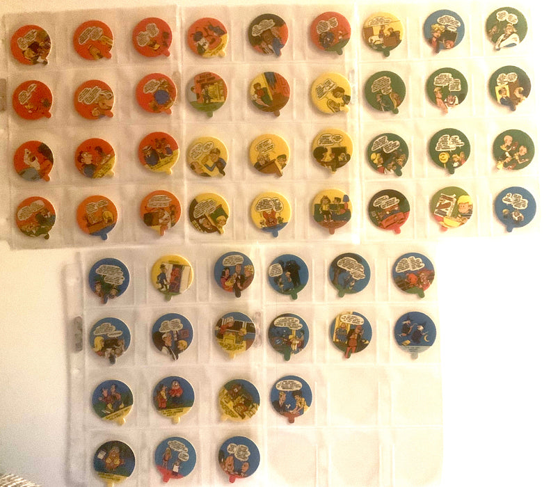 1971 Topps Rocks O' Gum Candy Lids Card Set 55-Tops NM  Cartoon Comic Humor Lids