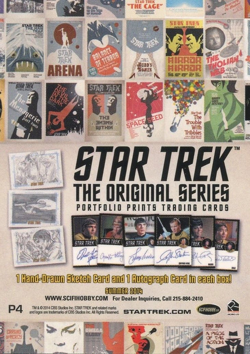 Star Trek TOS Portfolio Prints PROMO CARD P4 U.S.S. Enterprise 2014 Rittenhouse   - TvMovieCards.com