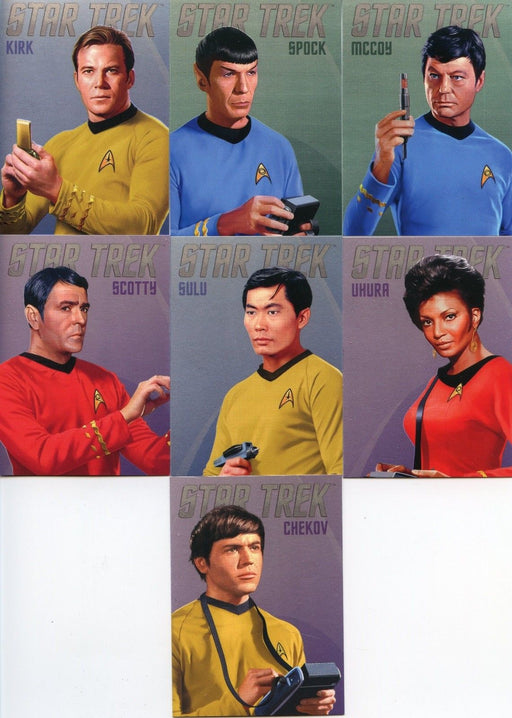 Star Trek TOS Portfolio Prints Bridge Crew Portraits Chase Card Set RA1 RA7   - TvMovieCards.com