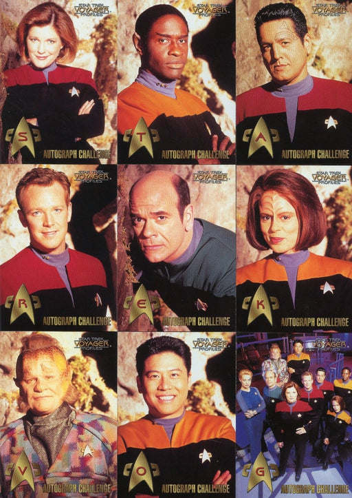 Star Trek Voyager Profiles Autograph Challenge Game Chase Card Set No Y 1998 Skybox   - TvMovieCards.com