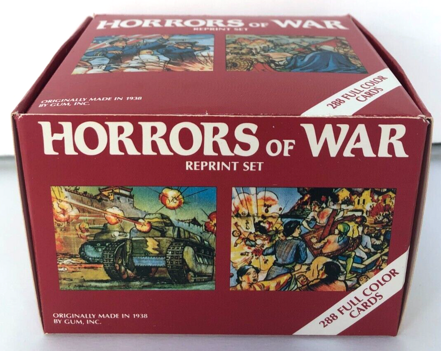 Horrors of War 288 Card REPRINT Factory Trading Card Set Gum Inc 1984   - TvMovieCards.com