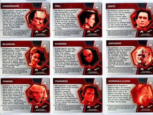 STAR TREK DS9 Memories of the Future Skybox Chase Card Set Alien Races AR1-9   - TvMovieCards.com