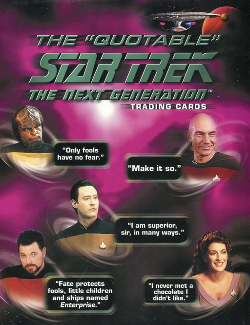 Star Trek The Next Generation TNG Quotable Card Album with Autograph / Promo Card   - TvMovieCards.com