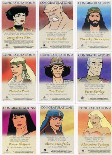 Xena & Hercules Animated Adventures Autograph Card Set 31 Cards   - TvMovieCards.com