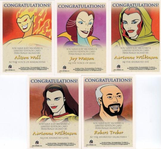 Xena & Hercules Animated Adventures Autograph Card Set 31 Cards   - TvMovieCards.com