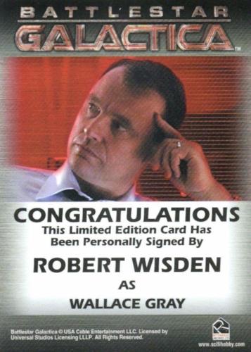 Battlestar Galactica Season One Robert Wisden Autograph Card   - TvMovieCards.com