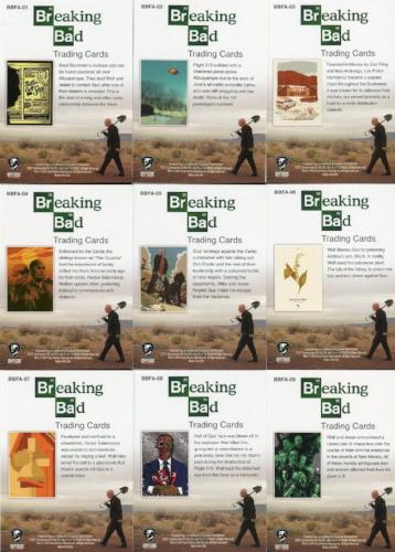 Breaking Bad Seasons 1-5 Fan Art Foil Chase Card Set 9 Cards BBFA-01 - BBFA-09 - TvMovieCards.com
