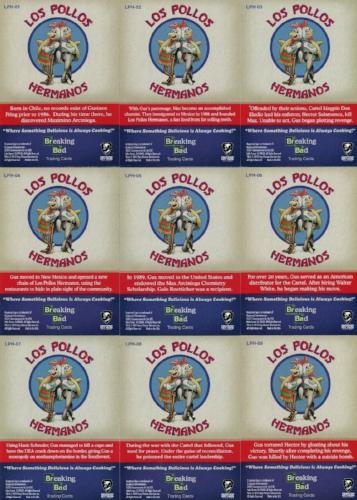 Breaking Bad Seasons 1-5 Los Pollos Hermanos Chase Card Set 9 Cards   - TvMovieCards.com