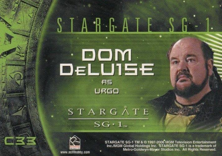 Stargate SG-1 Season Eight Urgo Costume Card C33   - TvMovieCards.com