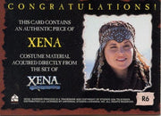Xena Season Six Lucy Lawless as Xena Album Exclusive Costume Card R6   - TvMovieCards.com