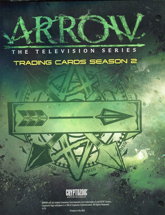 Arrow Season Two Empty Card Album 3-Ring Binder Cryptozoic 2015   - TvMovieCards.com