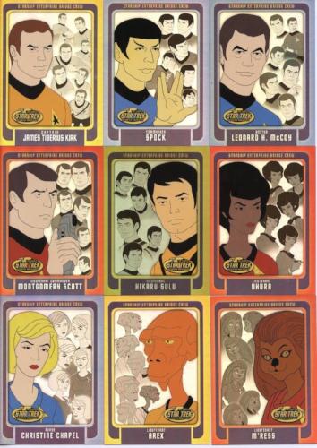 Star Trek The Complete Animated Adventures Bridge Crew Foil Chase Card Set   - TvMovieCards.com