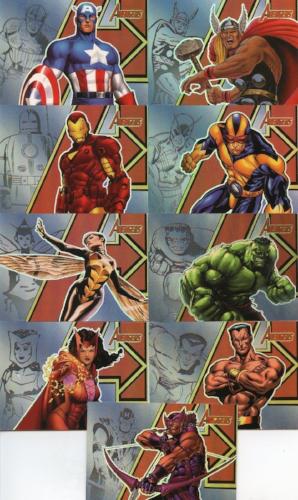 Avengers Complete 1963 to Present Legendary Heroes Chase Card Set LH1-9   - TvMovieCards.com