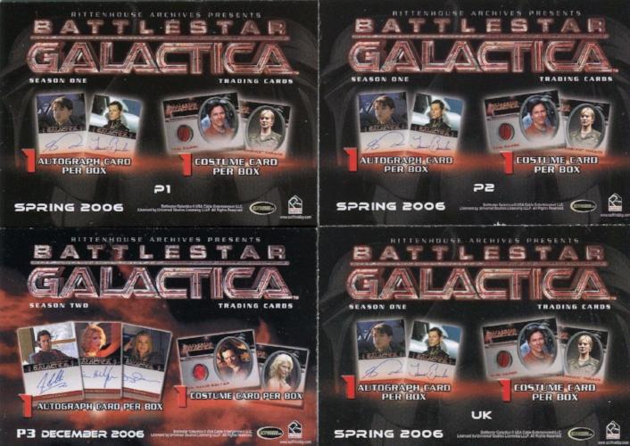 Battlestar Galactica Season One Promo Card Lot 4 Cards P1 P2 P3 UK   - TvMovieCards.com