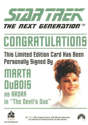 Star Trek The Next Generation TNG Quotable Card Album with Autograph / Promo Car - TvMovieCards.com