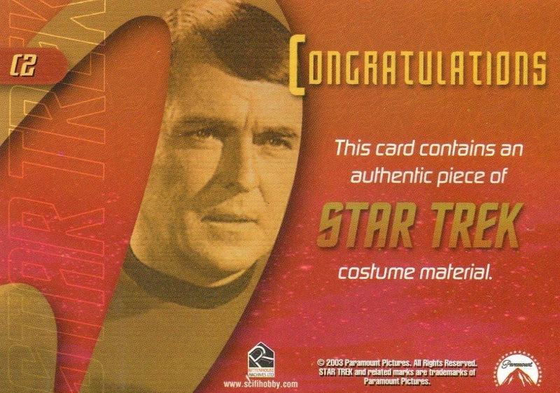Star Trek The Original Series TOS Quotable Card Album Scott Costume Card / P3   - TvMovieCards.com