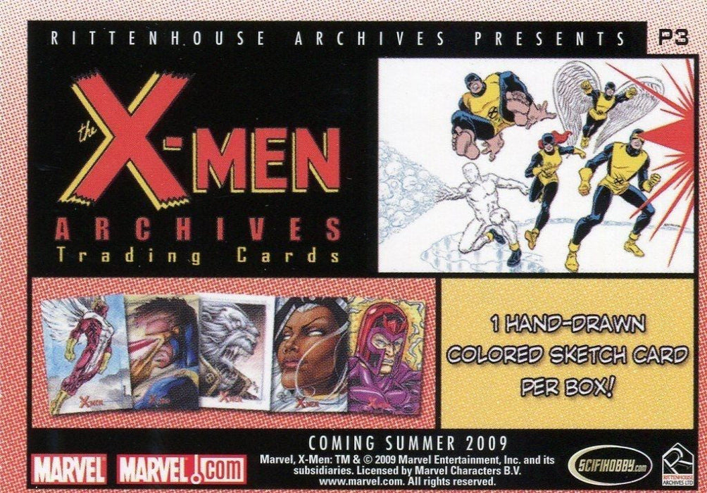 X-Men Archives Trading Card Collector Album + P3 2009 Rittenhouse   - TvMovieCards.com