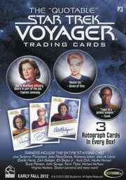 Star Trek Voyager The Quotable Star Trek Voyager Card Album with Promo Card P3   - TvMovieCards.com