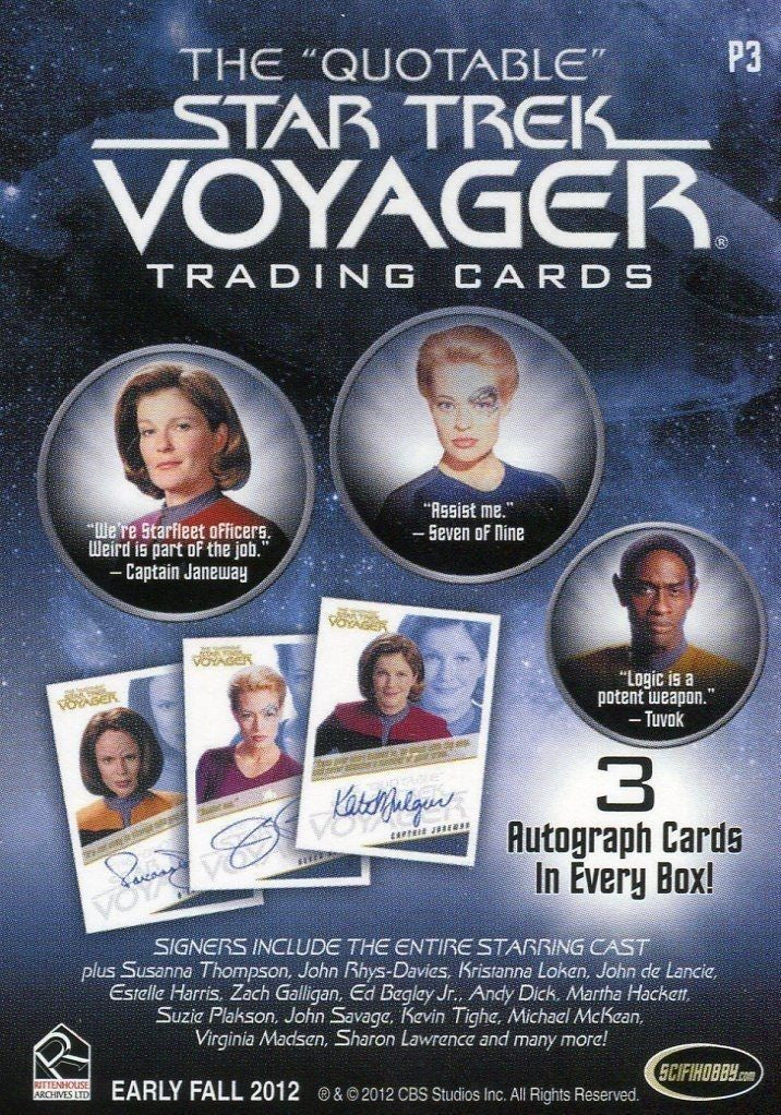 Star Trek Voyager The Quotable Star Trek Voyager Card Album with Promo Card P3   - TvMovieCards.com