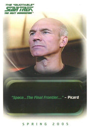 Star Trek The Next Generation TNG Quotable Card Album with Autograph / Promo Car - TvMovieCards.com