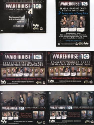 Warehouse 13 Mixed Seasons 1-4 Promo Card Lot 6 Cards   - TvMovieCards.com