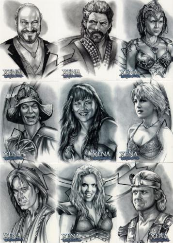 Xena Art & Images Douglas Shuler Artifex 9 Chase Card Set IA1 - IA9   - TvMovieCards.com