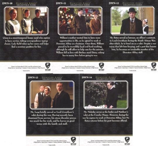 Downton Abbey Seasons 1 & 2 Downstairs Chase Card Set 14 Cards   - TvMovieCards.com