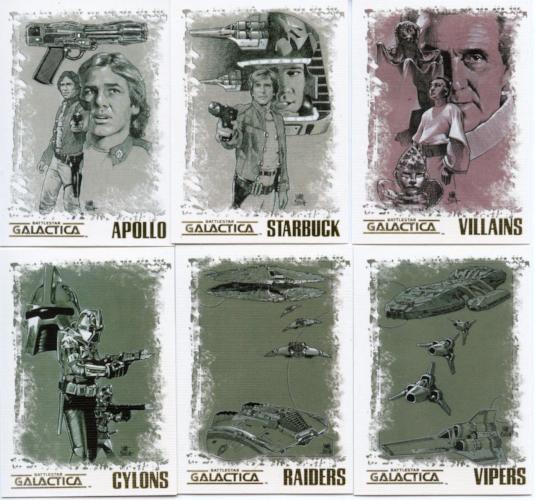 Battlestar Galactica Complete Artifex Chase Card Set 6 Cards   - TvMovieCards.com