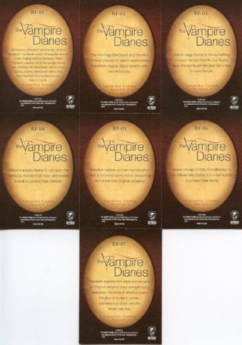 Vampire Diaries Season Three Vampires Flashback Canvas Chase Card Set 7 Cards   - TvMovieCards.com
