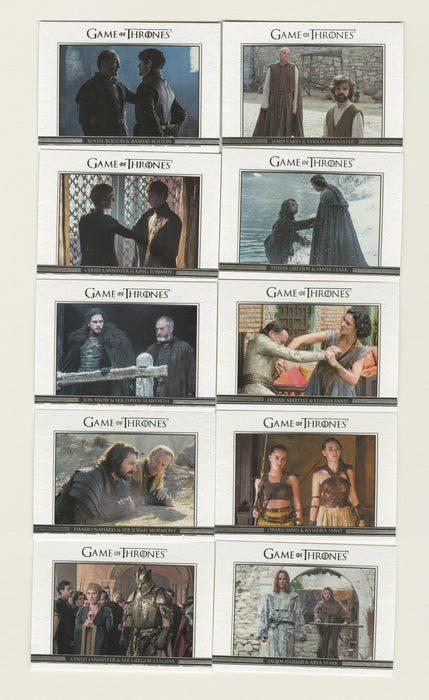 Game of Thrones Season 6 Relationships Chase Card Set DL31 thru DL40 Rittenhouse - TvMovieCards.com