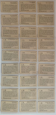 1954 Sports Oddities Quaker Oats Complete Trading Card Set of 27 Cards - TvMovieCards.com