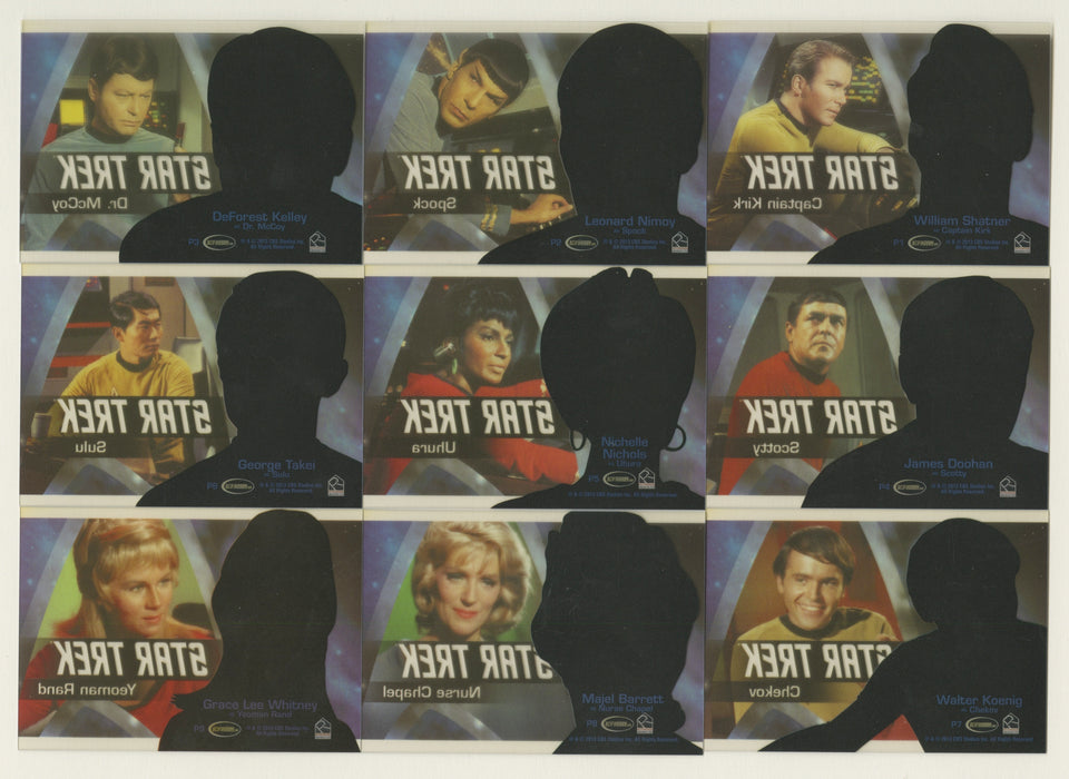 Star Trek 50th Anniversary Complete 9 Card Bridge Crew Heroes Chase Card Set P1 - TvMovieCards.com
