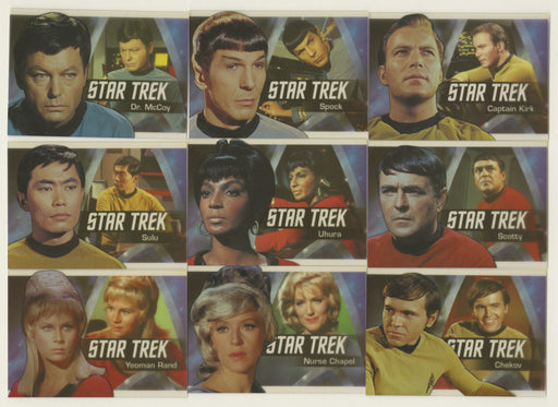 Star Trek 50th Anniversary Complete 9 Card Bridge Crew Heroes Chase Card Set P1 - TvMovieCards.com