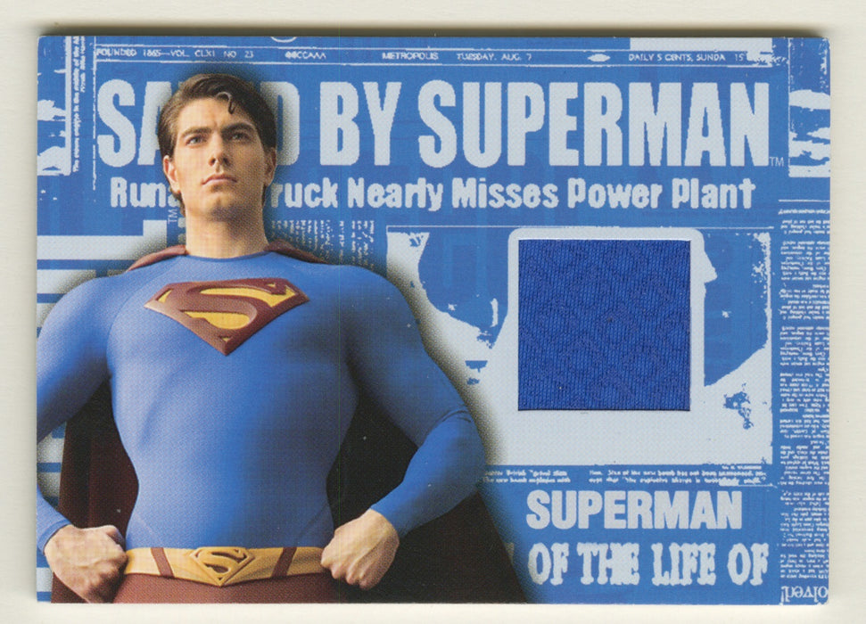 2006 Superman Returns Movie Superman"s Suit Costume material Chase Card - TvMovieCards.com