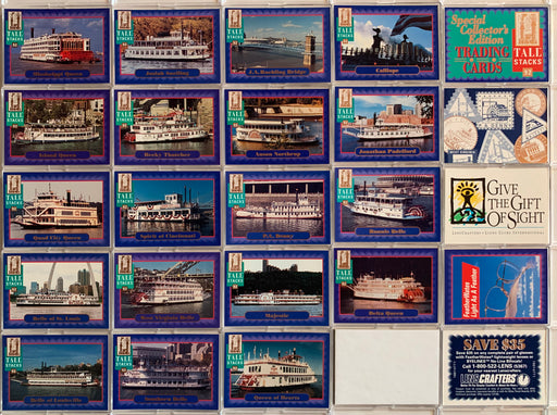 Steam Ship / Paddle Boat Card Set  Tall Stacks 19 Ships plus 5 advertising 24 total Cards   - TvMovieCards.com