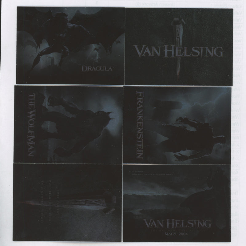 Van Helsing Movie Silver foil Chase Card Set 6 Cards C1 - C6 Comic Images 2004 - TvMovieCards.com