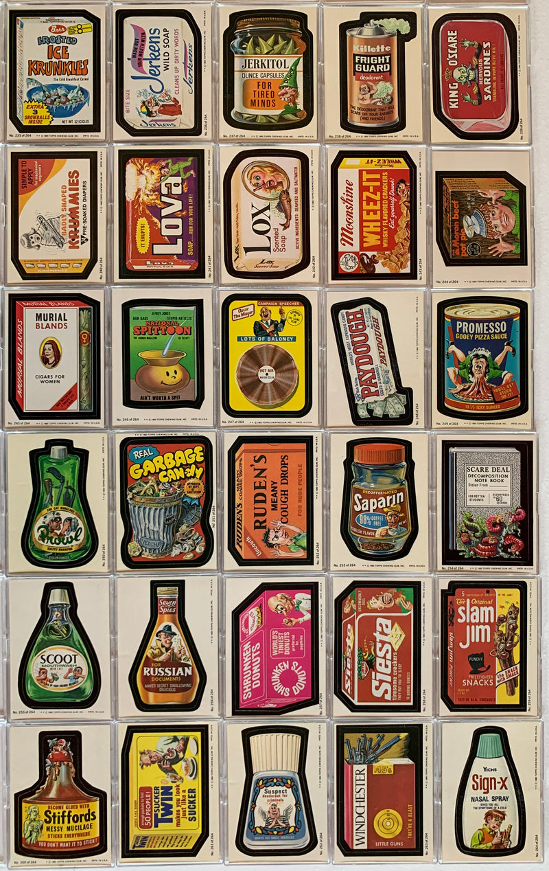 Wacky Packages Stickers Series 4 Card Set 66 Cards 199 - 264 Topps 1980 - TvMovieCards.com