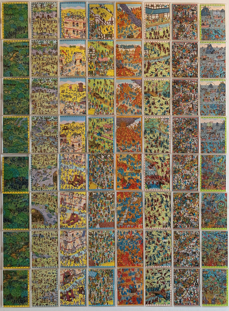 Where's Waldo? Puzzle Card Set 128 Cards Mattel 1991 16 puzzles   - TvMovieCards.com