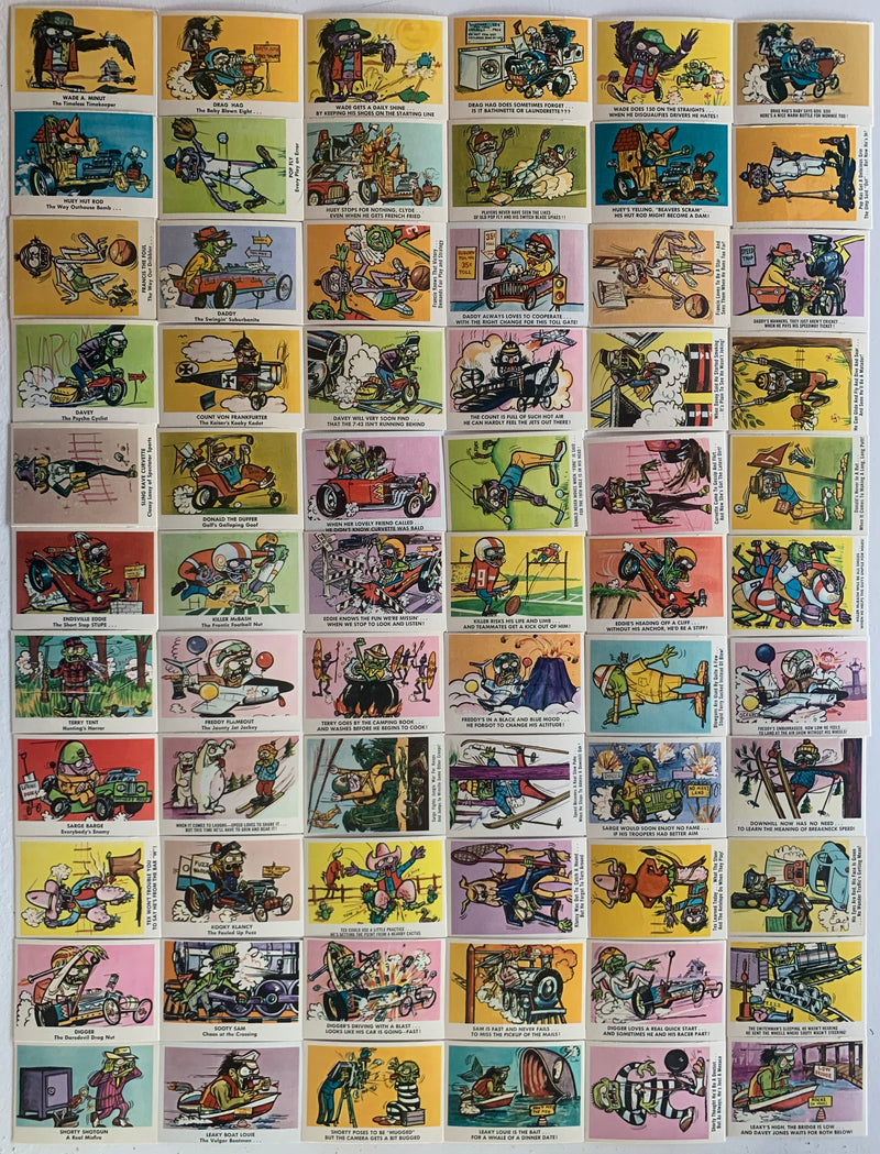 Weird-ohs Vintage Bubble Gum Trading Card Set – Fleer 1966 (Complete 66-Card Set - TvMovieCards.com