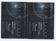 X-Files Seasons 4/5  Promo Card Set 2 Cards P1 - P2  Inkworks 2001   - TvMovieCards.com