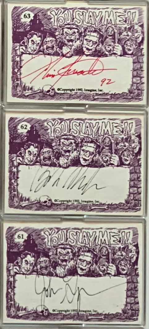 You Slay Me  Monster Card Set 60 Cards / 3 Autographs Imagine 1992   - TvMovieCards.com