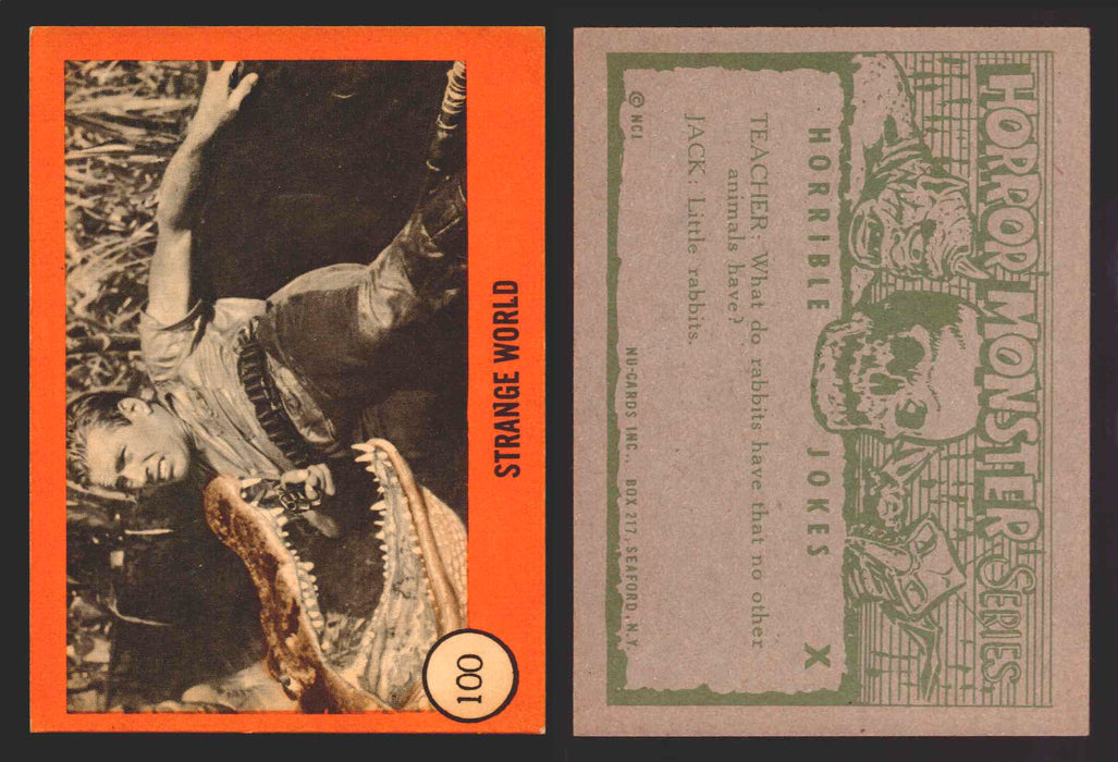 1961 Horror Monsters Series 2 Orange You Pick Trading Card Singles 67-146 NuCard #	100   Strange World  - TvMovieCards.com
