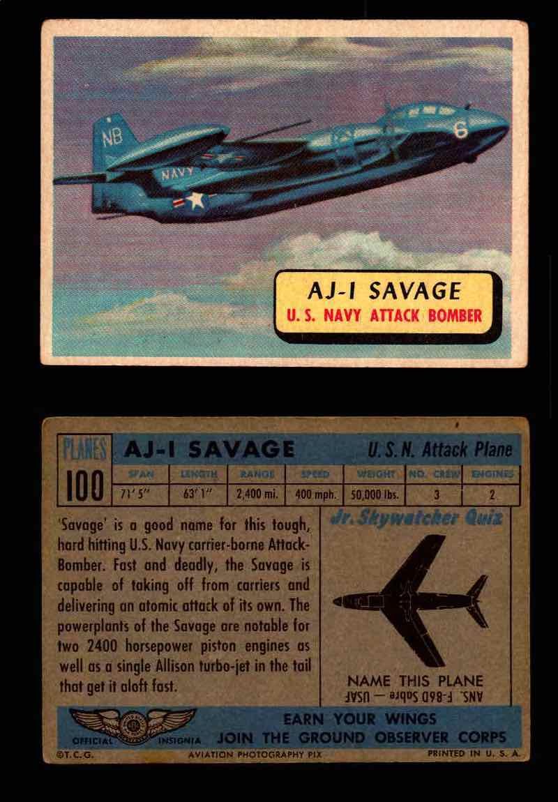 1957 Planes Series II Topps Vintage Card You Pick Singles #61-120 #100  - TvMovieCards.com
