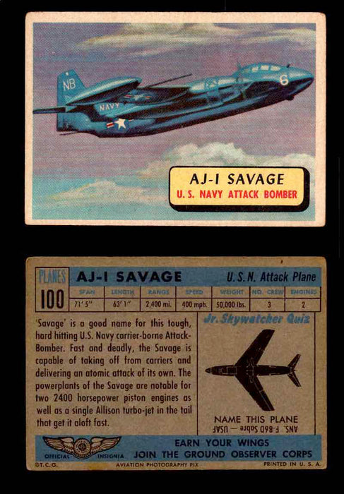 1957 Planes Series II Topps Vintage Card You Pick Singles #61-120 #100  - TvMovieCards.com