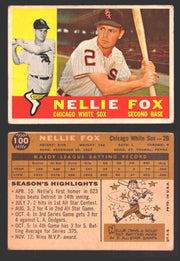 1960 Topps Baseball Trading Card You Pick Singles #1-#250 VG/EX 100 - Nellie Fox  - TvMovieCards.com