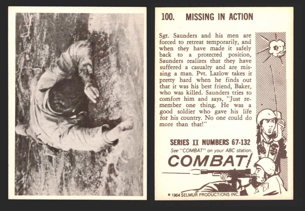 1964 Combat Series II Donruss Selmur Vintage Card You Pick Singles #67-132 100   Missing in Action  - TvMovieCards.com