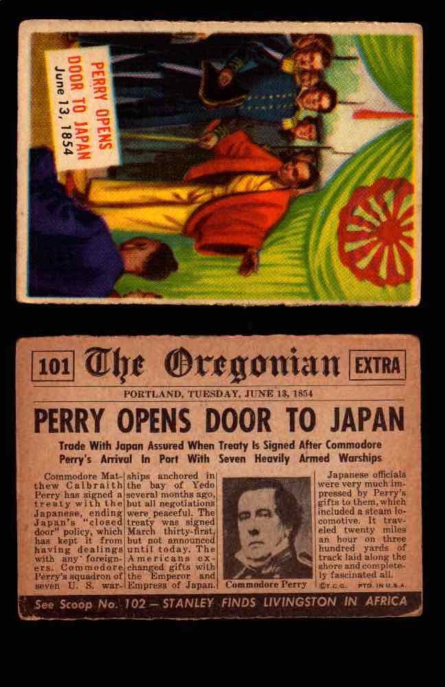 1954 Scoop Newspaper Series 2 Topps Vintage Trading Cards U Pick Singles #78-156 101   Perry Opens Door to Japan  - TvMovieCards.com