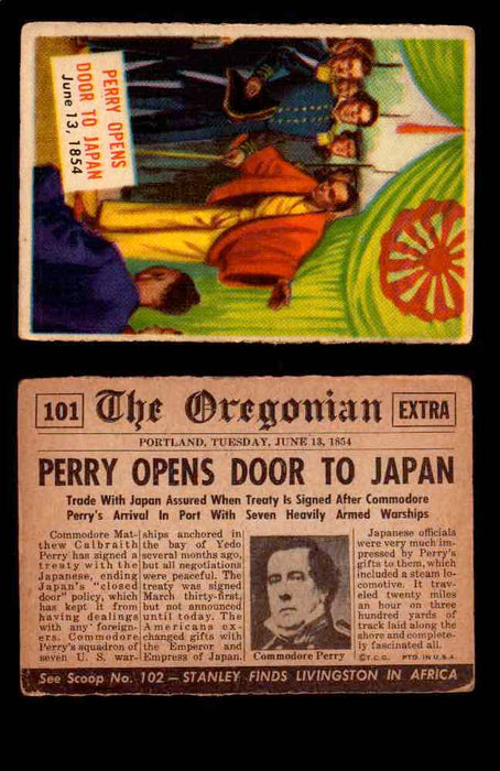 1954 Scoop Newspaper Series 2 Topps Vintage Trading Cards U Pick Singles #78-156 101   Perry Opens Door to Japan  - TvMovieCards.com