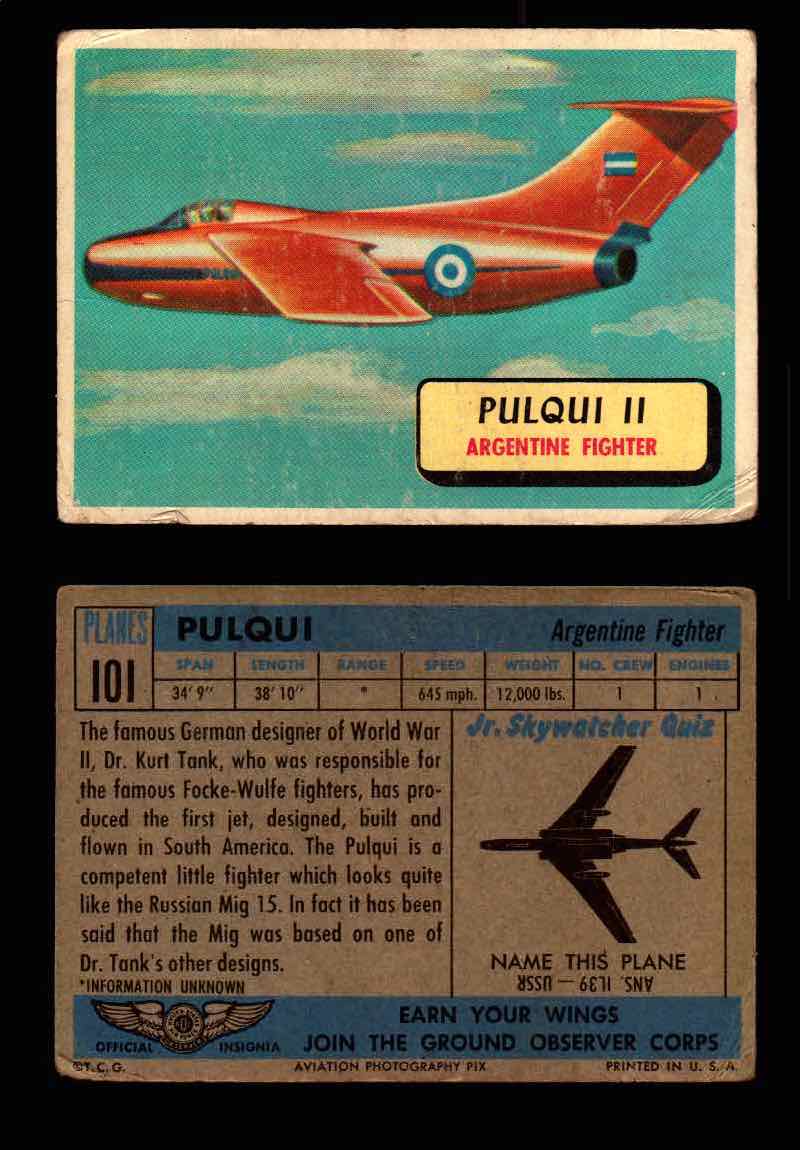1957 Planes Series II Topps Vintage Card You Pick Singles #61-120 #101  - TvMovieCards.com