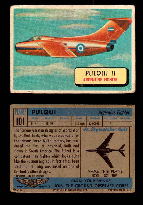 1957 Planes Series II Topps Vintage Card You Pick Singles #61-120 #101  - TvMovieCards.com